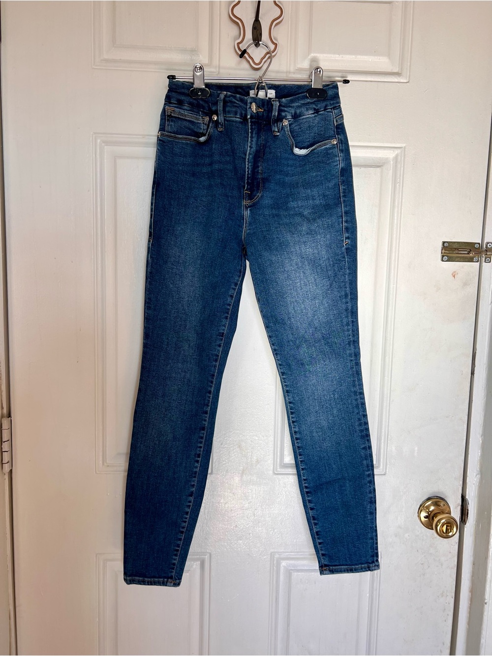 Good American | High-Rise Slim Women's Jeans in Dark Blue